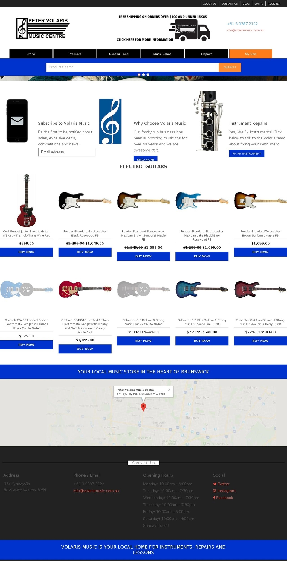 volarismusic.com.au shopify website screenshot