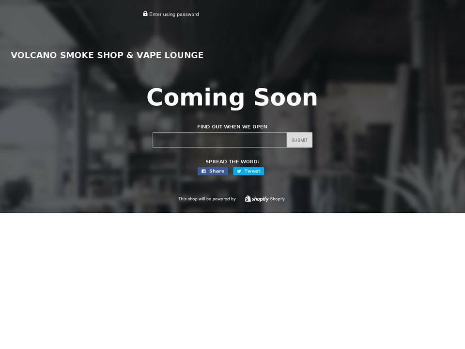 volcanosmokeshop.com — Shopify storefront screenshot