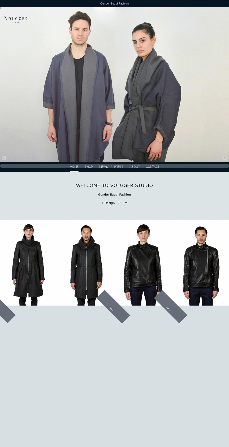 volgger-studio.com shopify website screenshot