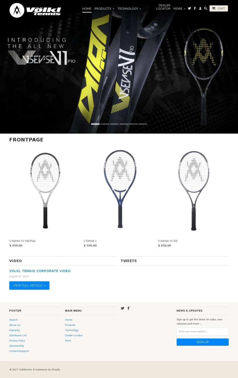 Focal Shopify theme site example volkltennis.com