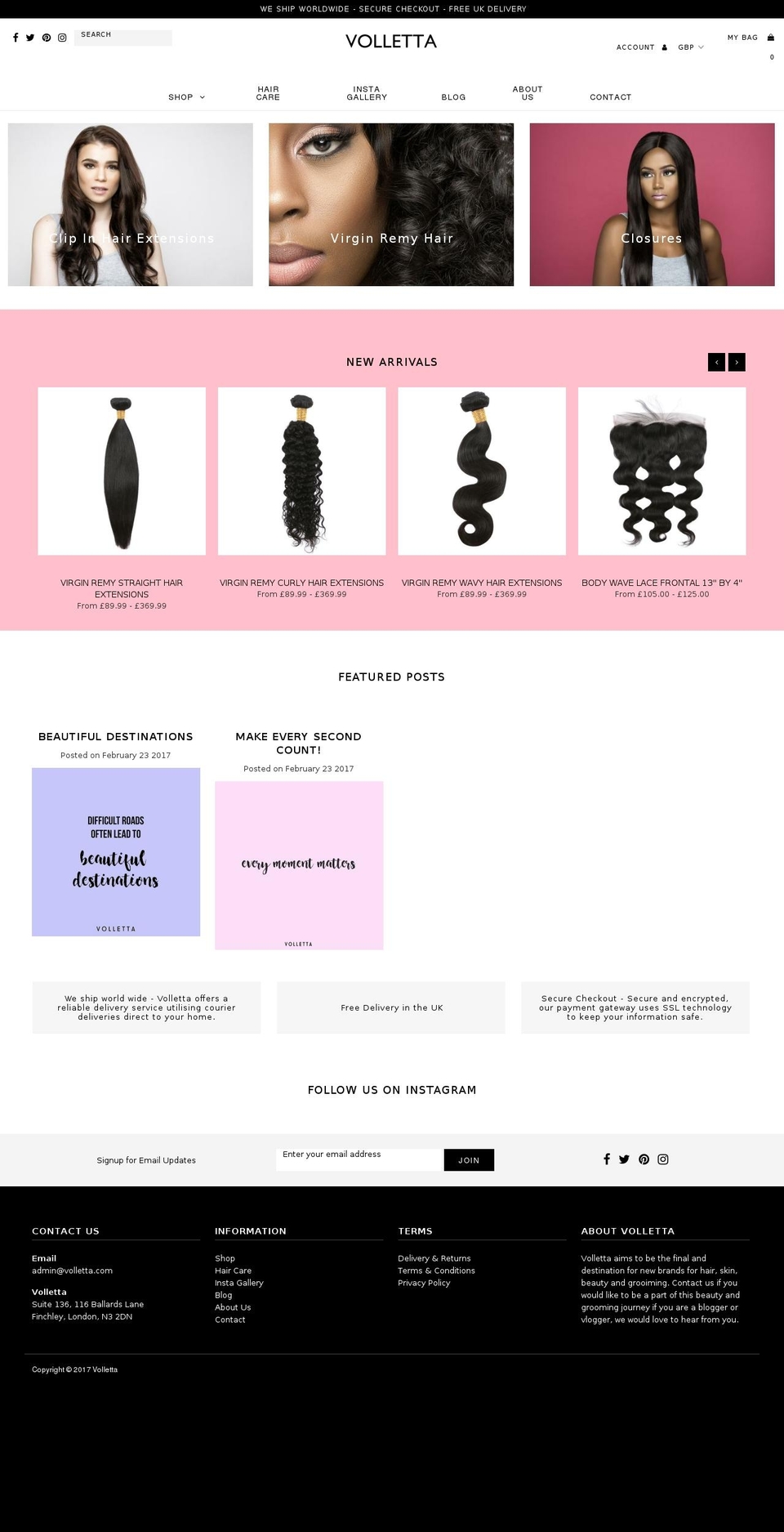 volletta.com shopify website screenshot