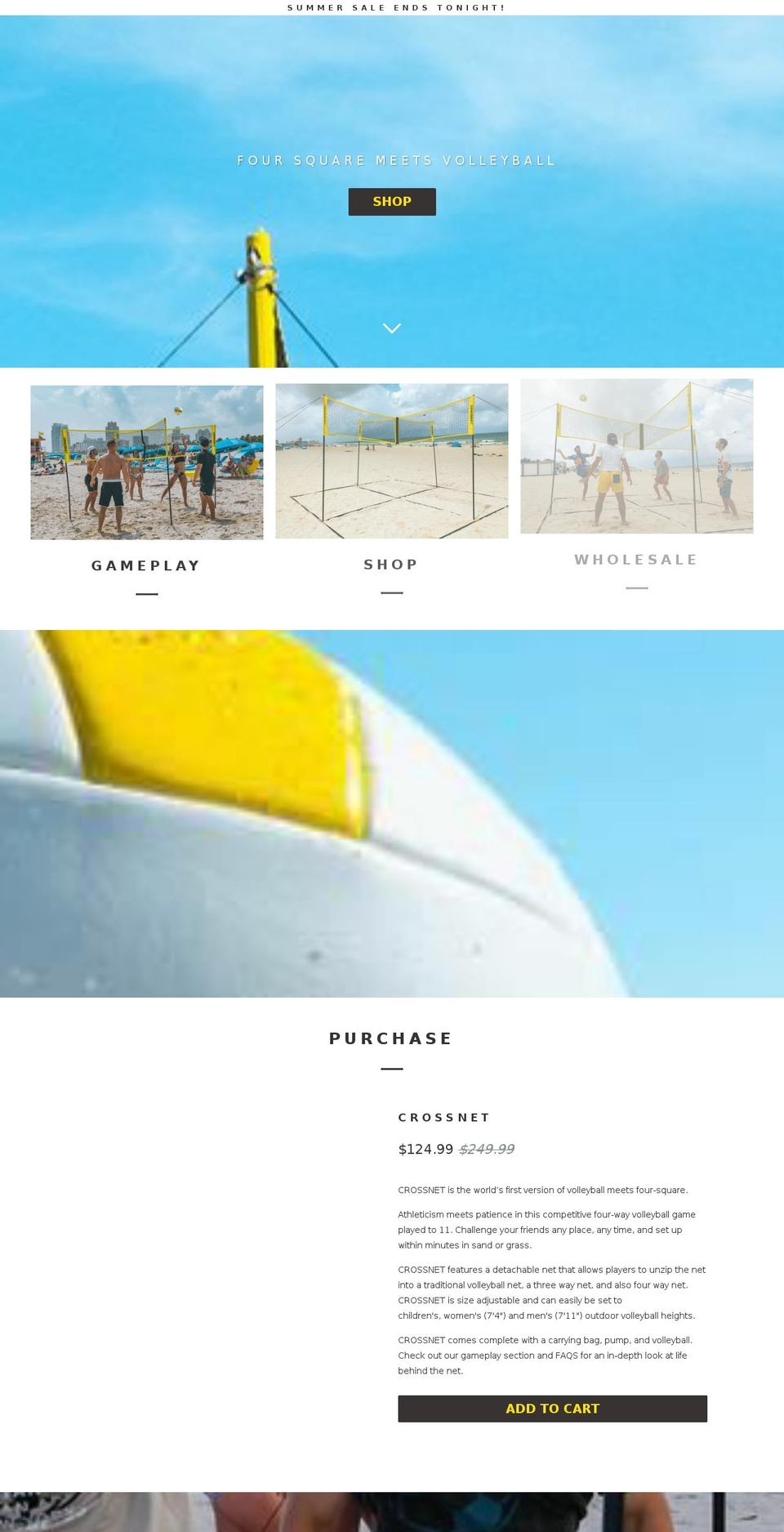 volleyballfoursquare.org shopify website screenshot