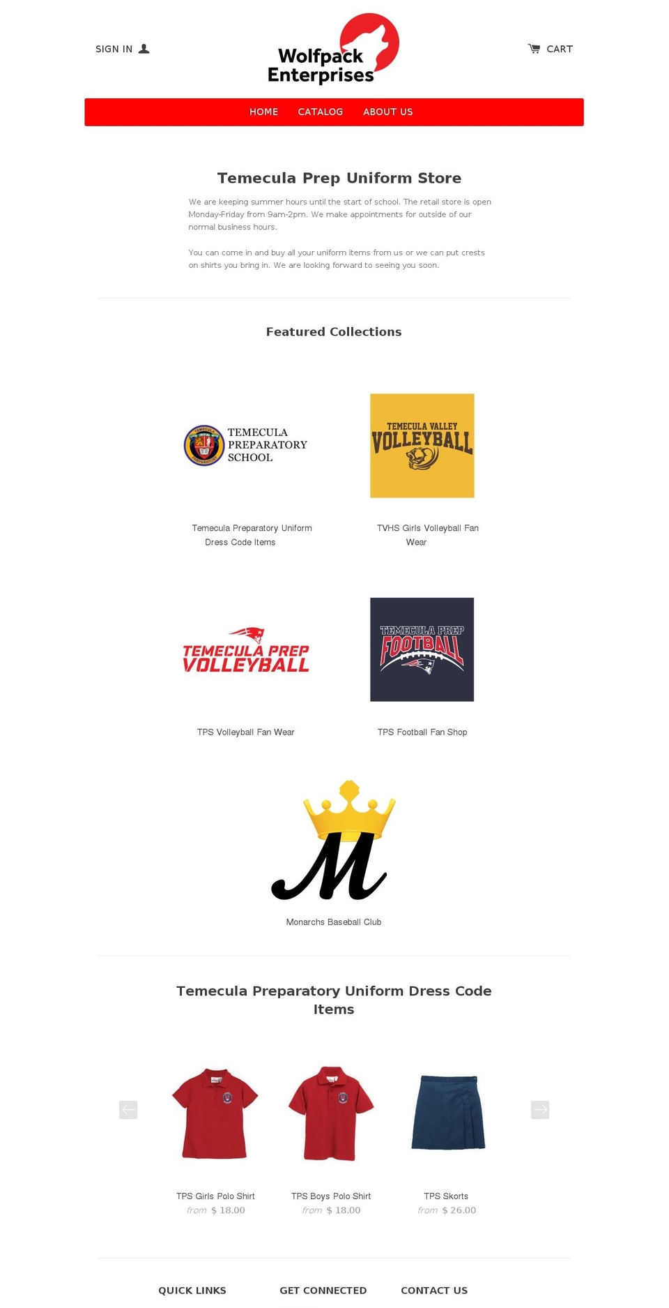 volleyballoutfitters.com shopify website screenshot