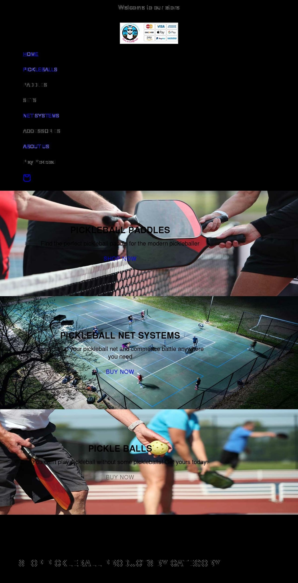 volleyllamapickleball.com shopify website screenshot