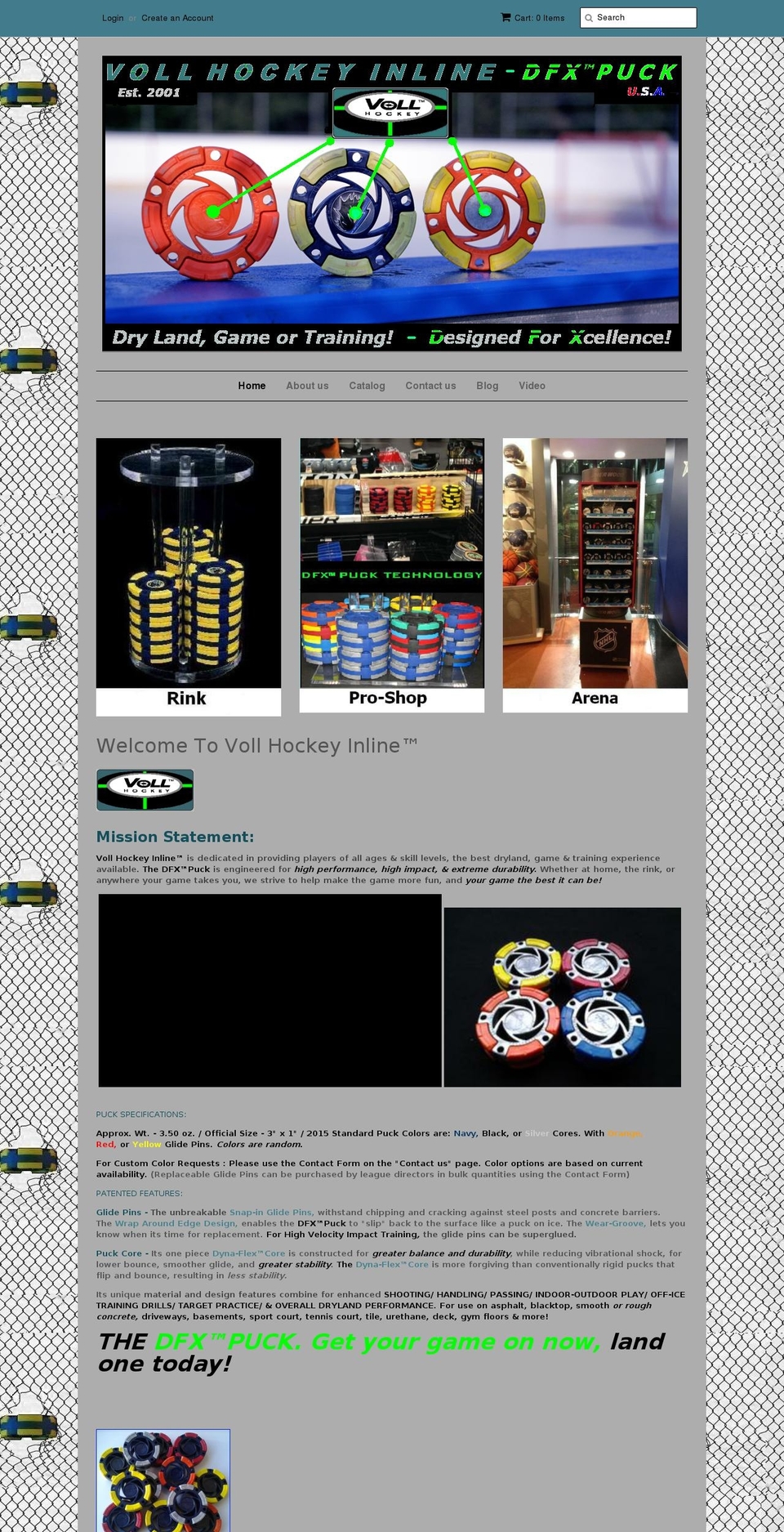 vollhockey.com — Shopify storefront screenshot