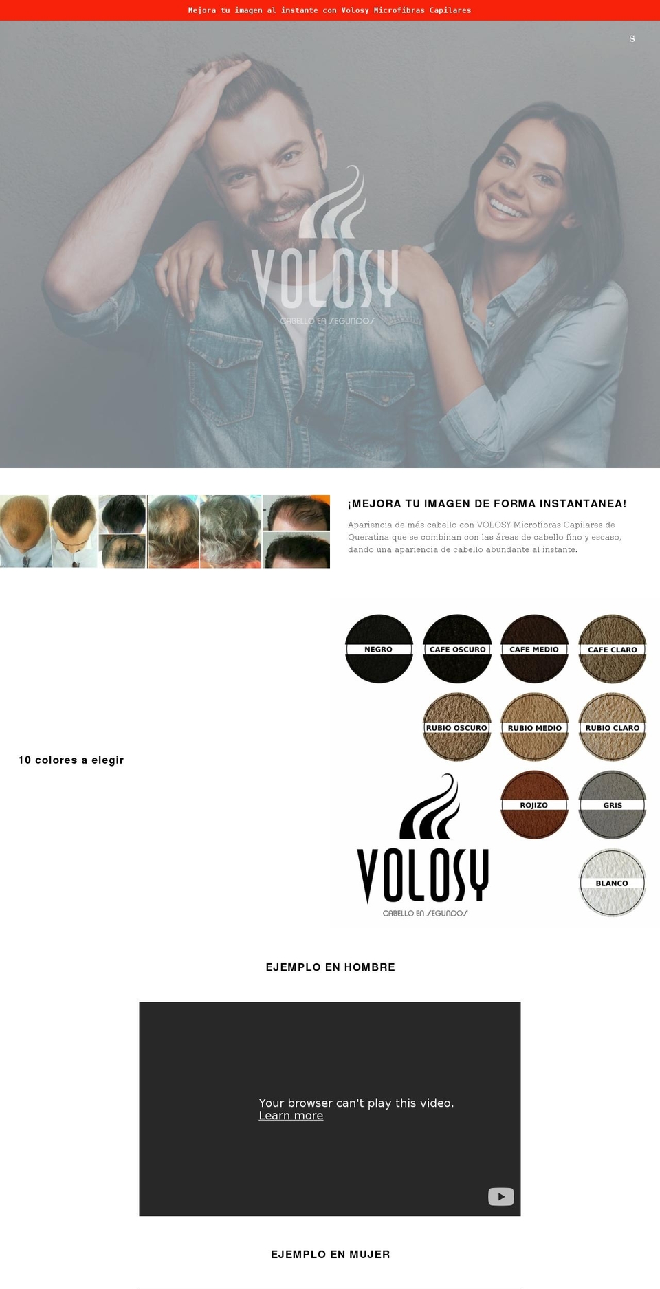 Tema nuevo Shopify theme site example volosymexico.com