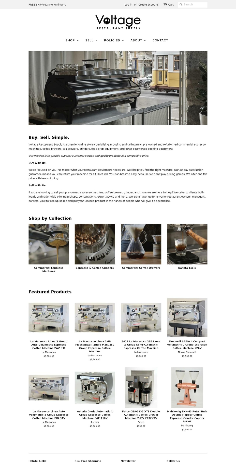 voltageequipment.com — Shopify storefront screenshot