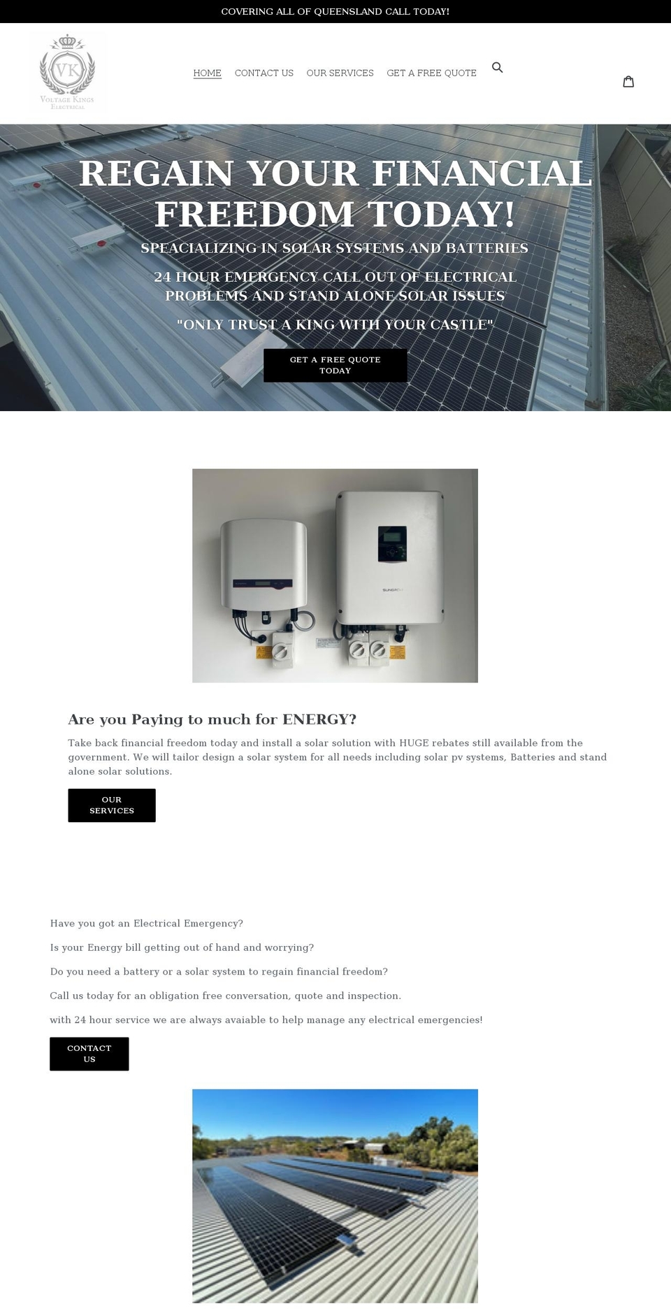 voltagekings.com.au shopify website screenshot