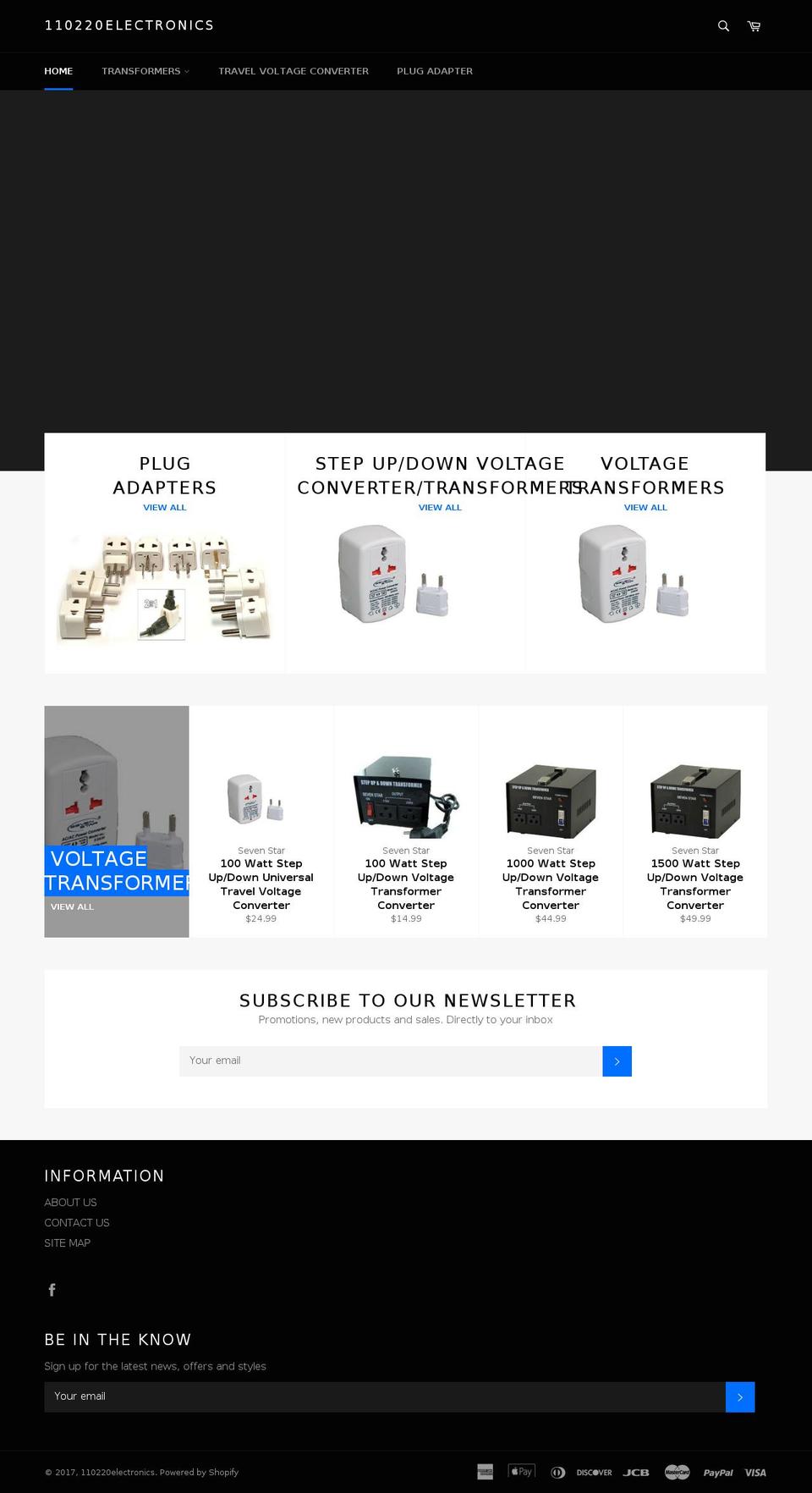 voltagetransformerguide.com shopify website screenshot