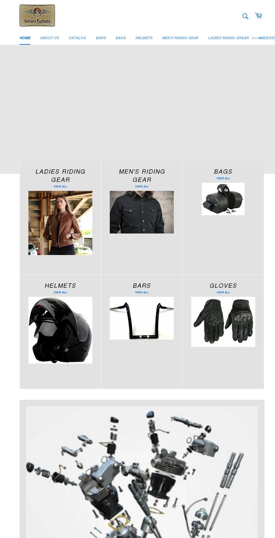 voltarrcustoms.com shopify website screenshot