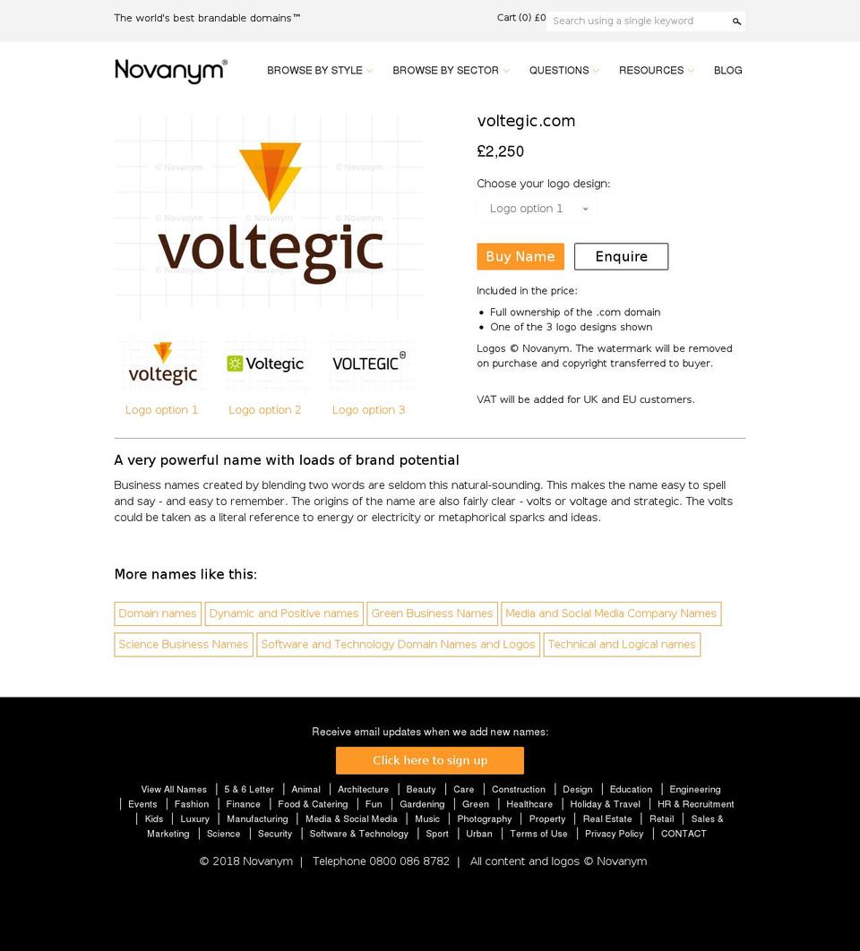 voltegic.com shopify website screenshot