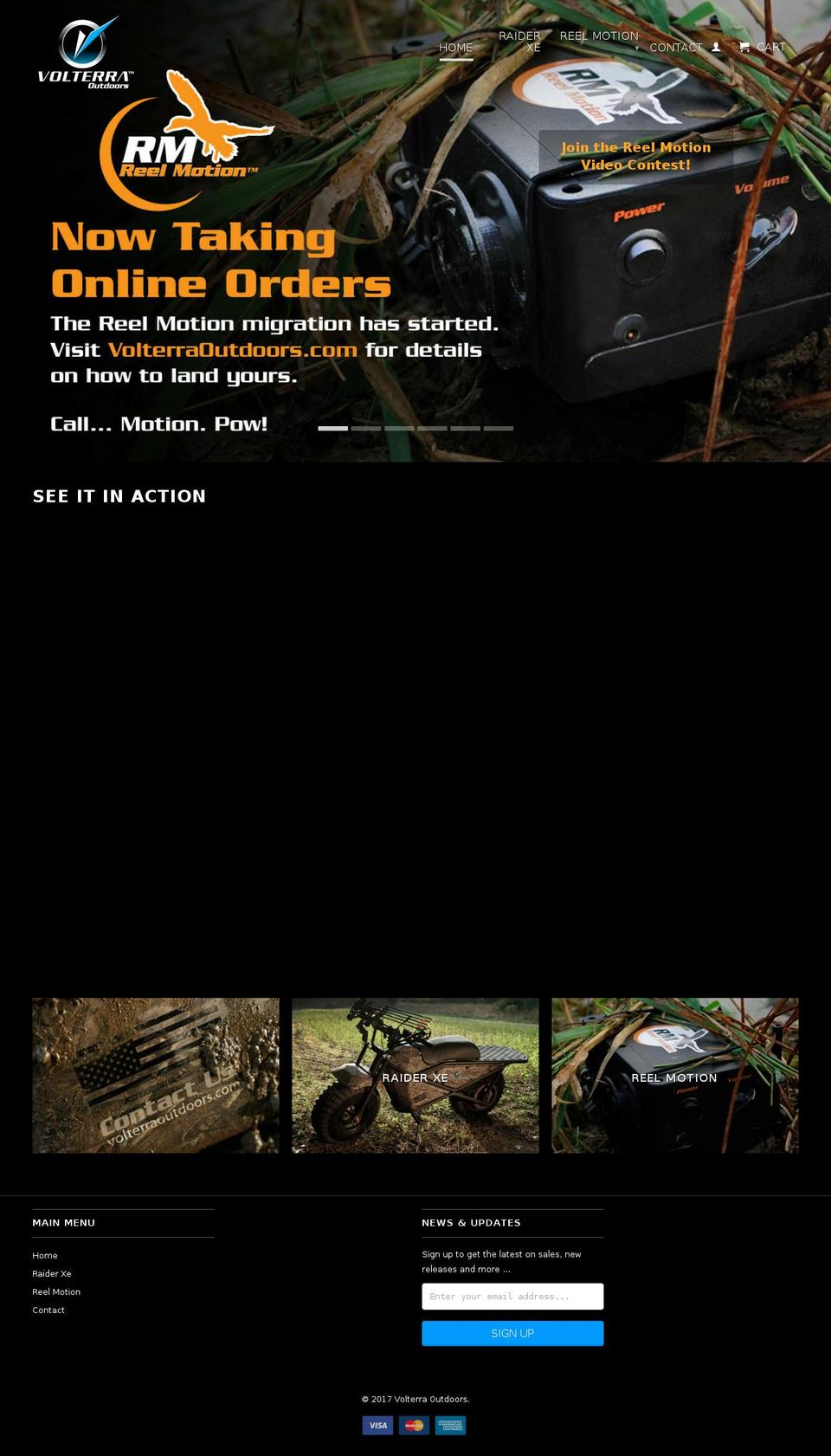 volterraoutdoors.com shopify website screenshot