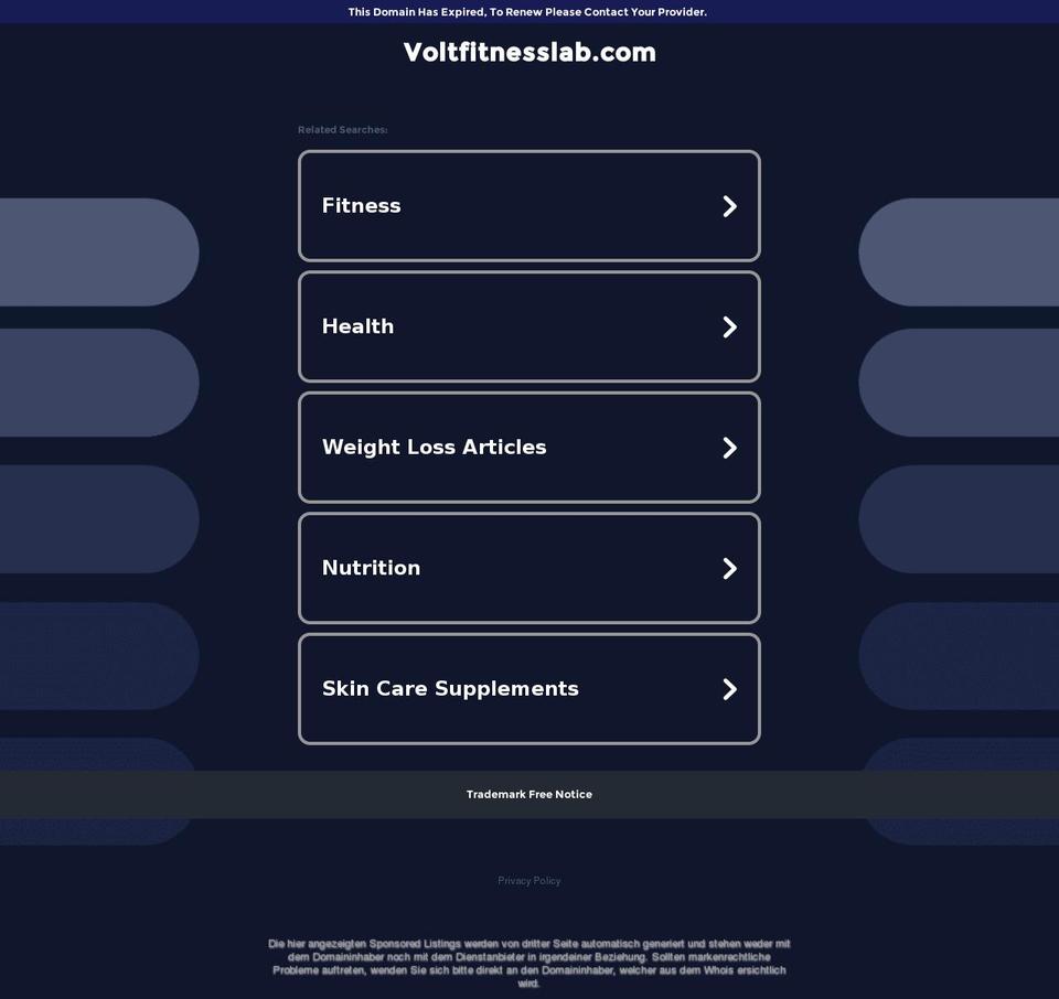 voltfitnesslab.com — Shopify storefront screenshot