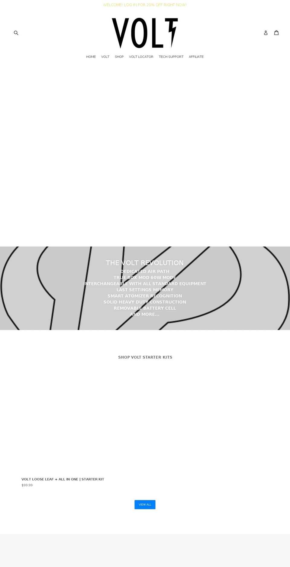 voltvapor.com shopify website screenshot