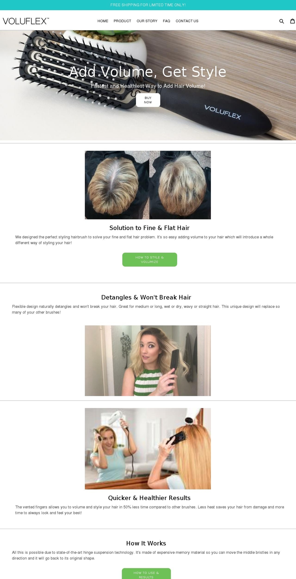 voluflex.com shopify website screenshot