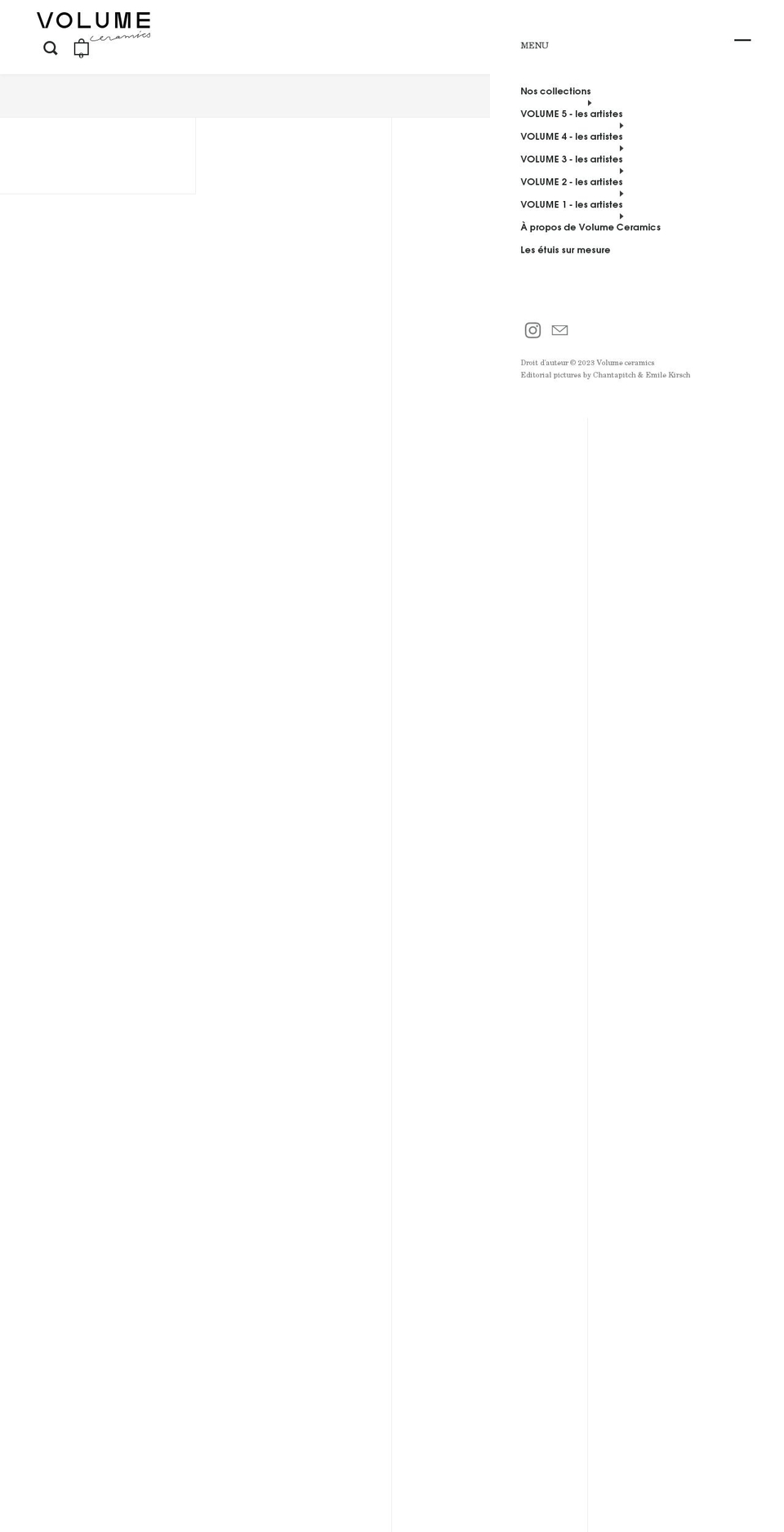 volumeceramics.com shopify website screenshot
