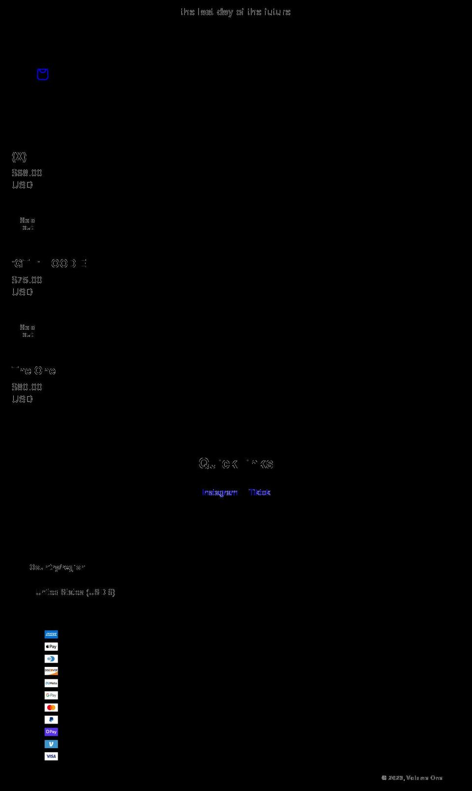 volumeone.net shopify website screenshot