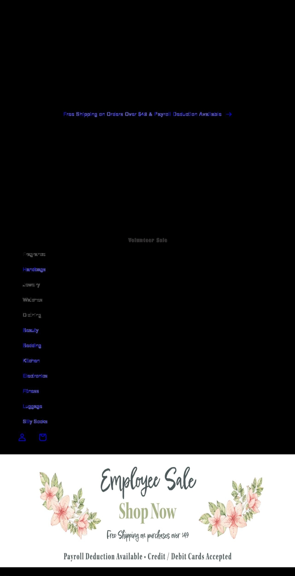 volunteersale.com shopify website screenshot