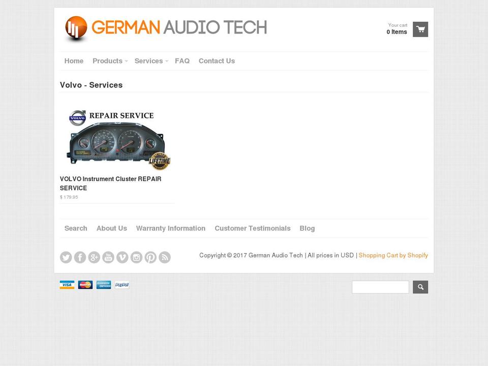 volvodimrepair.com shopify website screenshot