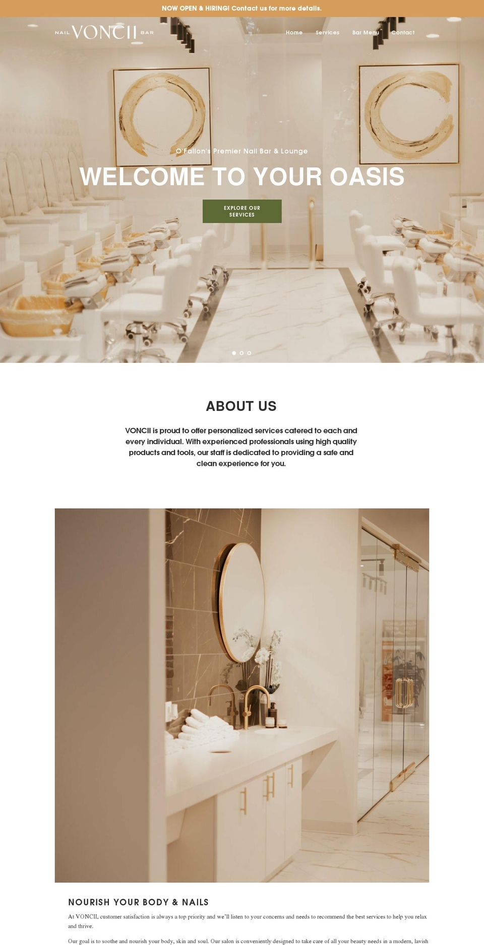 voncii.com shopify website screenshot