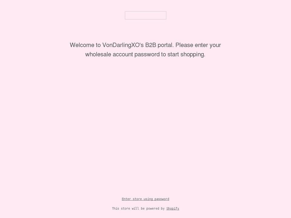 vondarlingxo.com shopify website screenshot