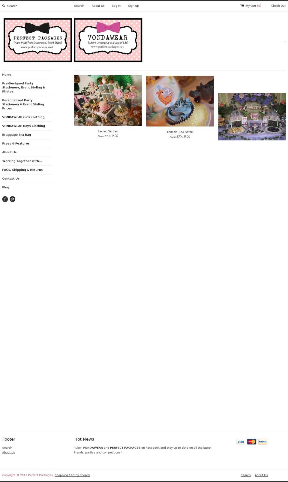 vondawear.com shopify website screenshot