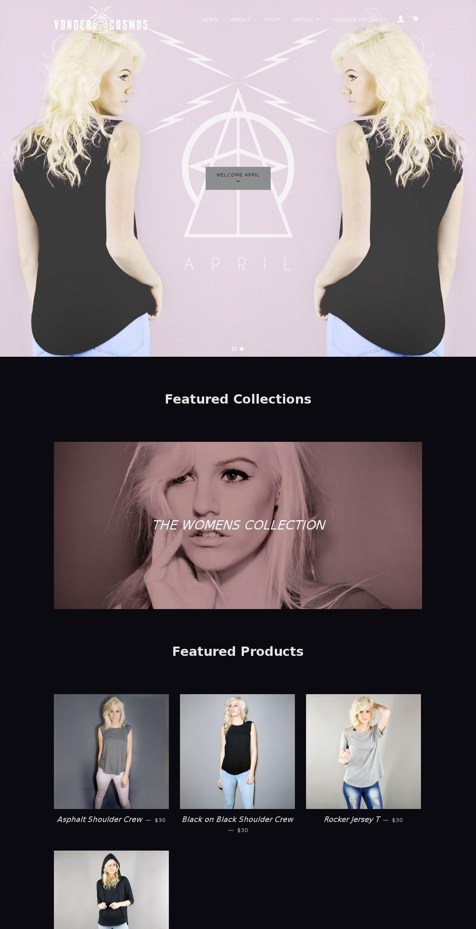 vondercosmos.com shopify website screenshot
