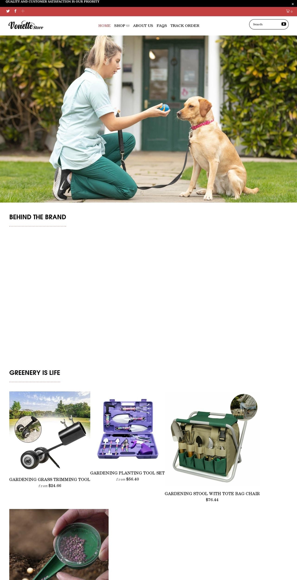 vonette.com shopify website screenshot