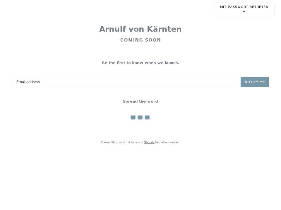 Arnulf-von-Kaernten Shopify theme site example vonkaernten.de