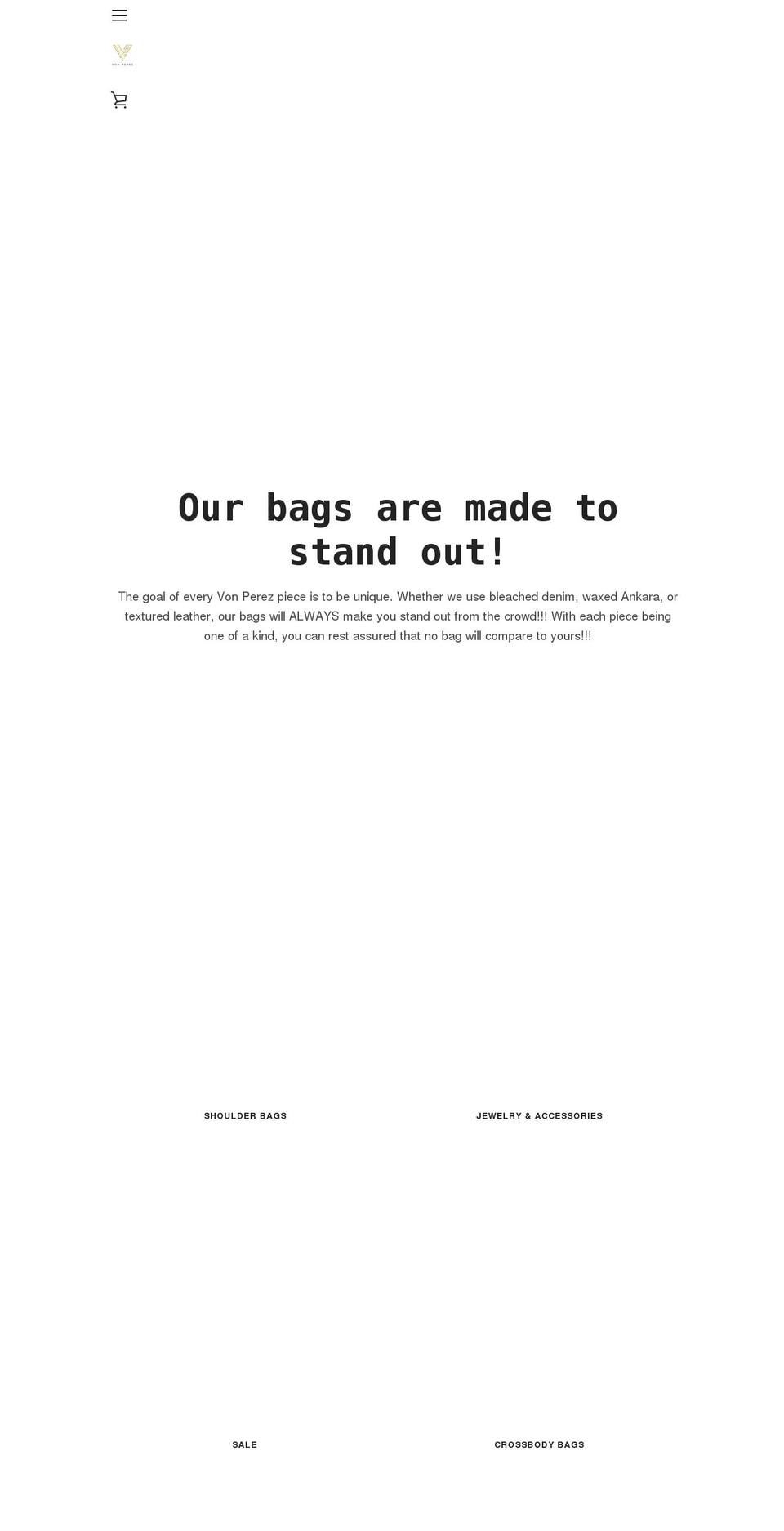 vonperez.com shopify website screenshot