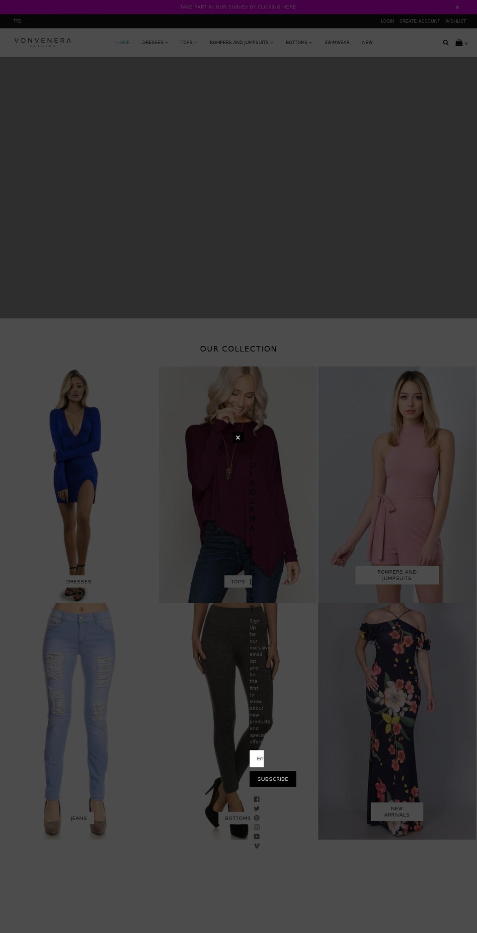vonvenerafashion.com — Shopify storefront screenshot