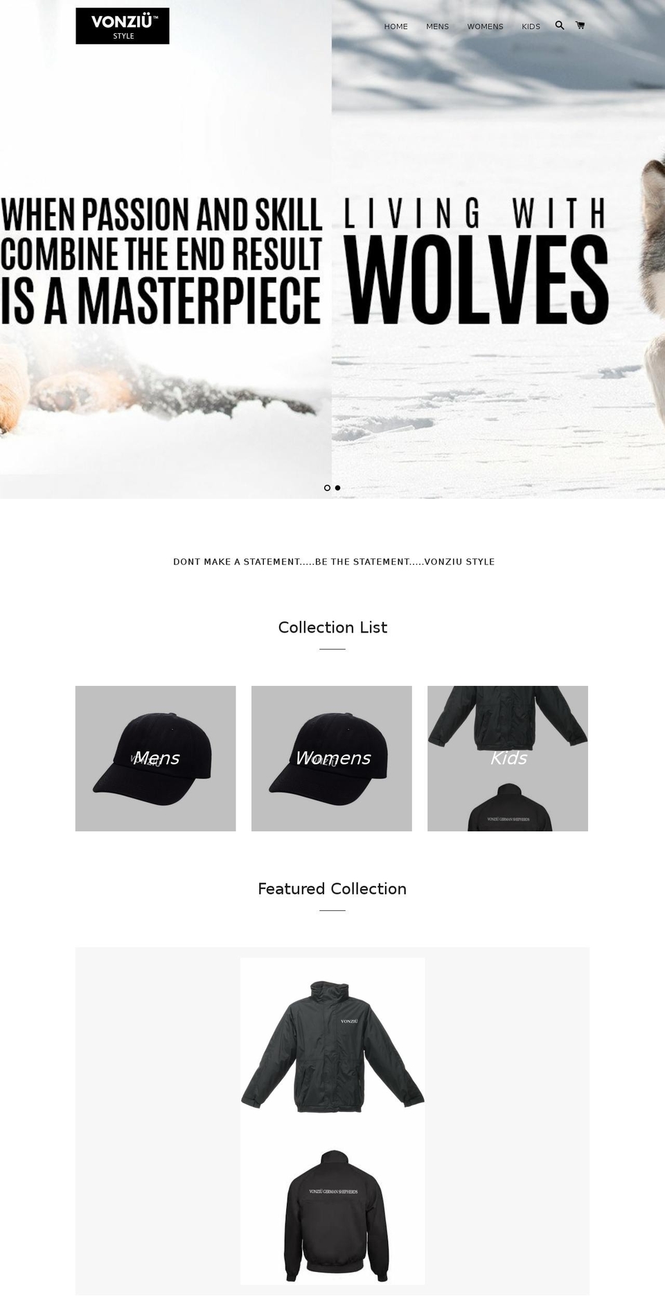 vonziu-style.com — Shopify storefront screenshot