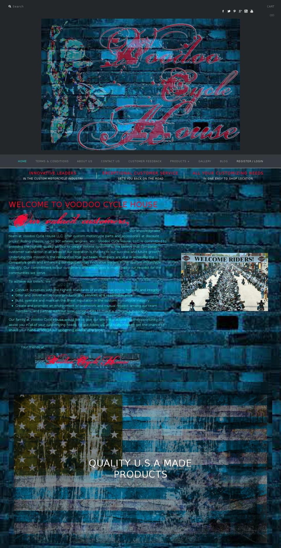 voodoocyclehouse.com shopify website screenshot