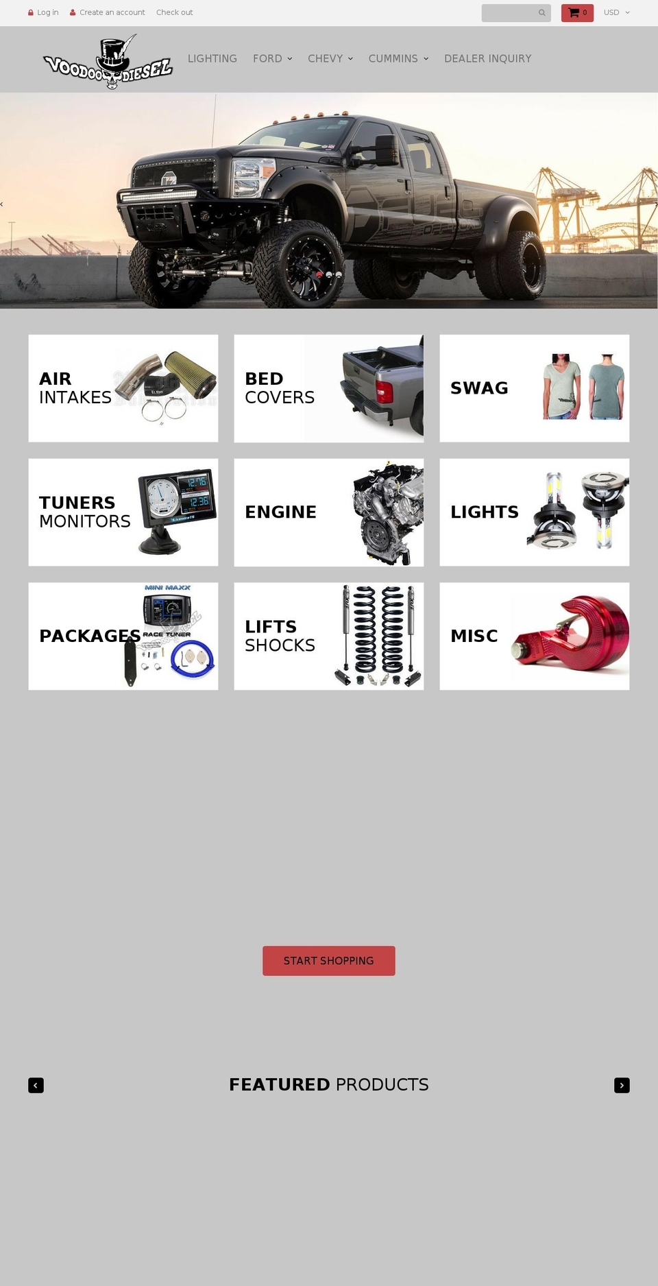 voodoodiesel.com shopify website screenshot