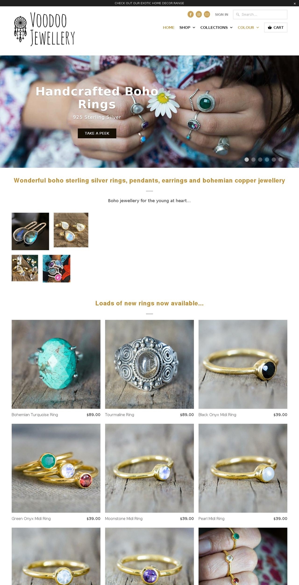 Voodoo Jewellery Shopify theme site example voodoojewellery.org