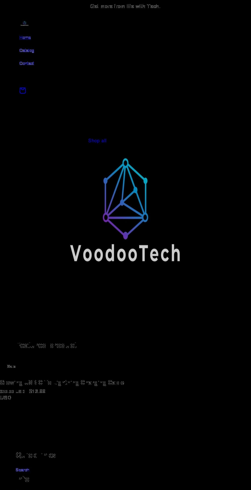 voodootech.org shopify website screenshot