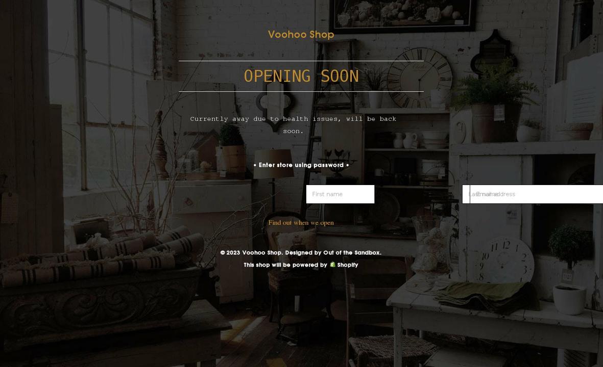 voohooshop.com shopify website screenshot