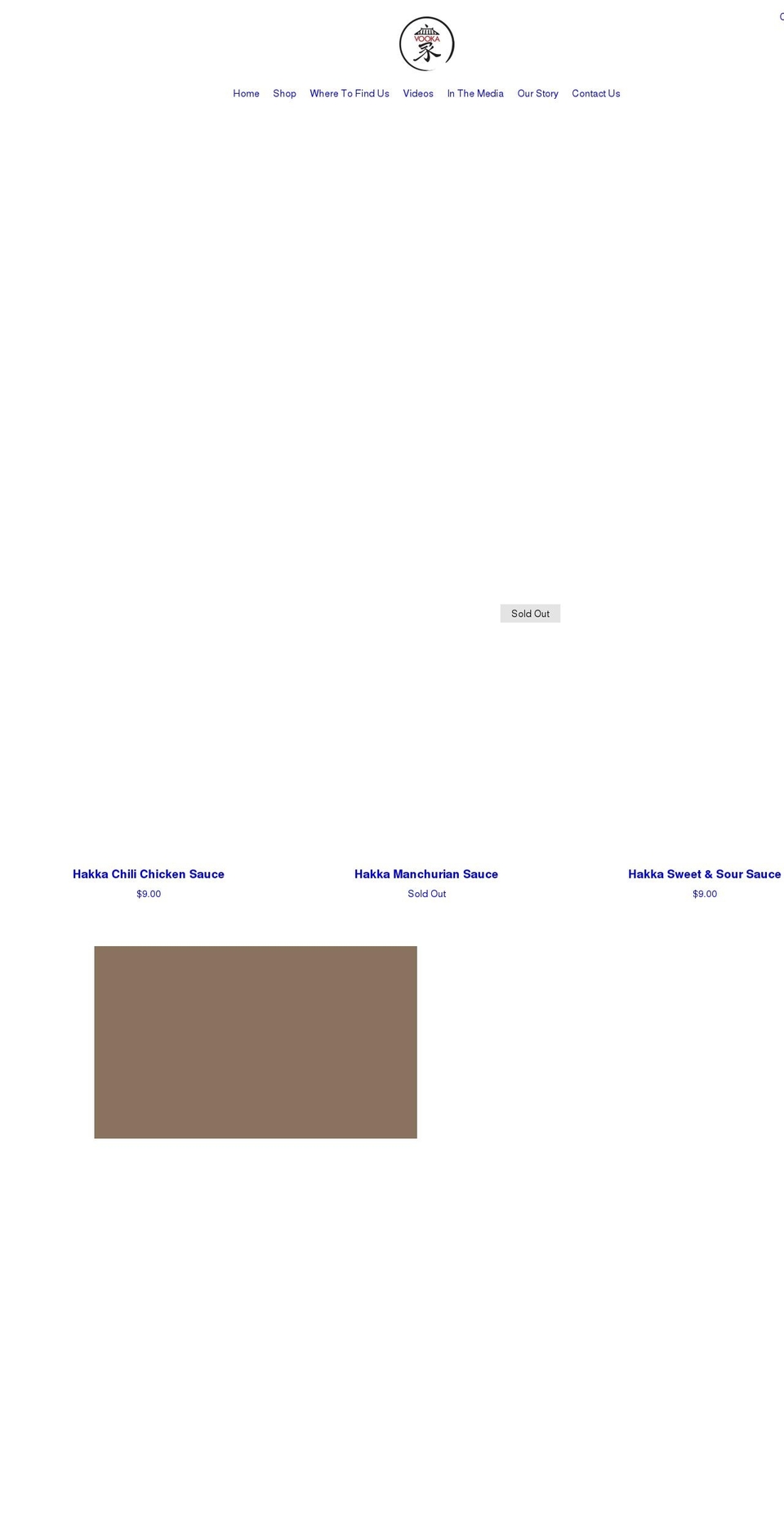 vookasauces.com shopify website screenshot
