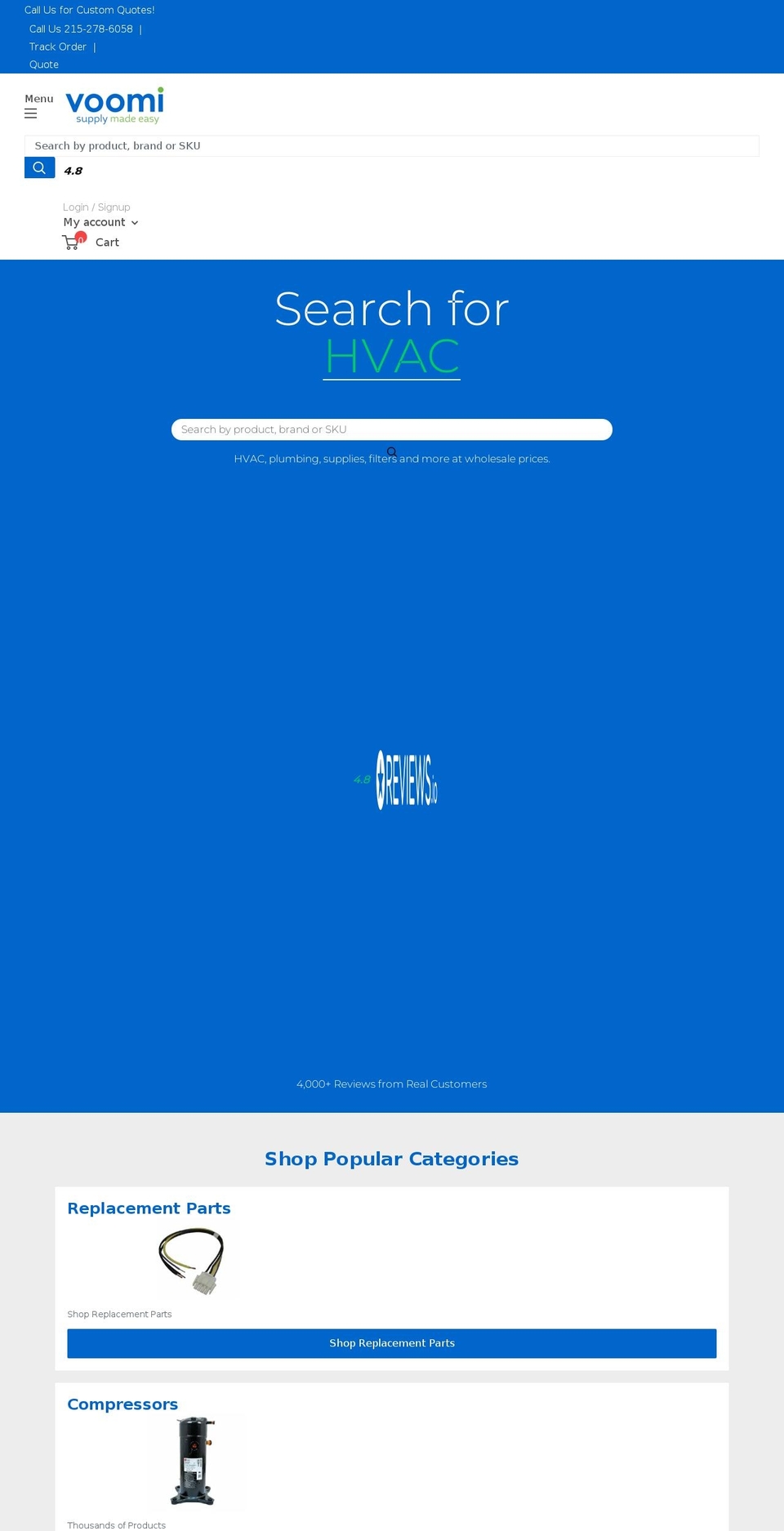voomisupply.com shopify website screenshot