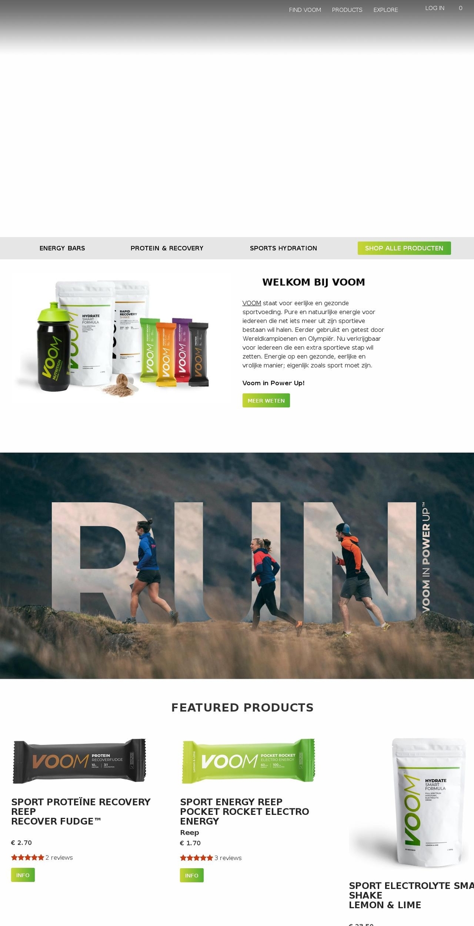 voomnutrition.nl shopify website screenshot