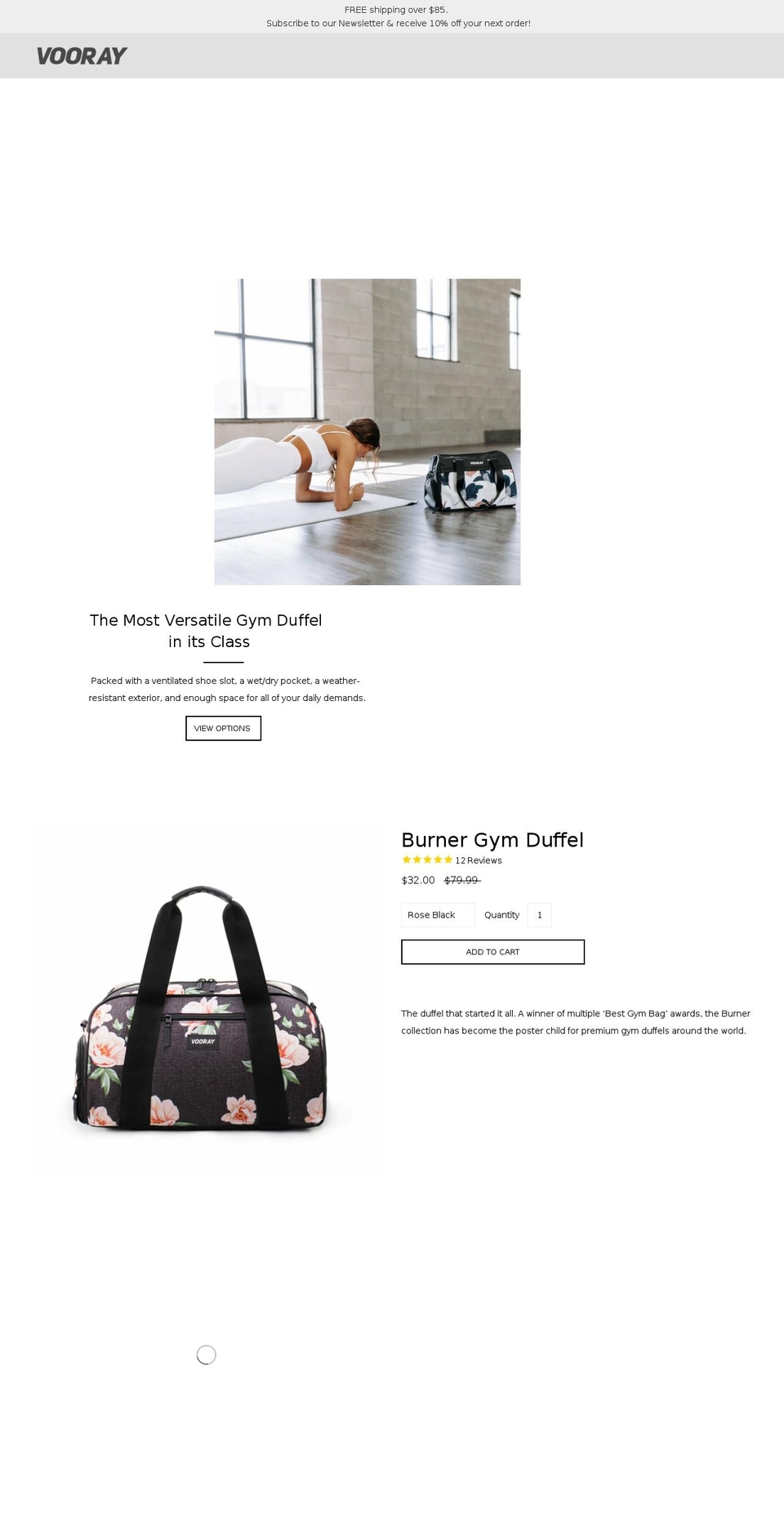vooray.com.au shopify website screenshot