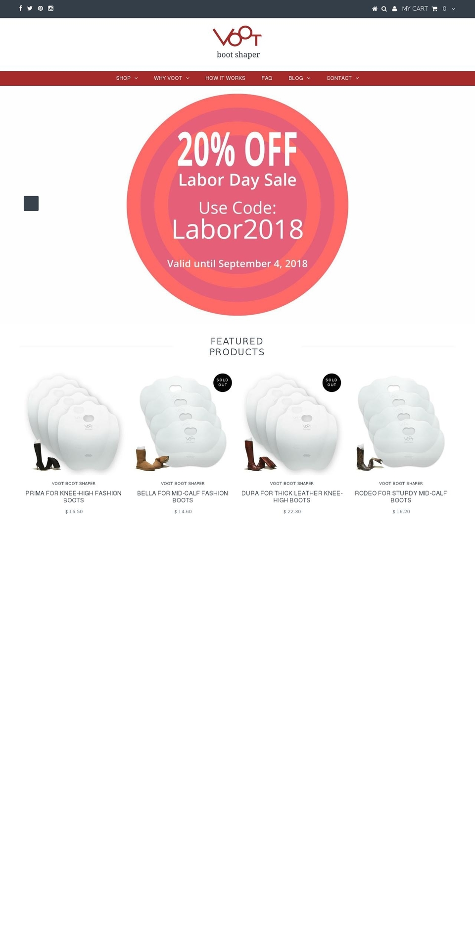 vootusa.net shopify website screenshot