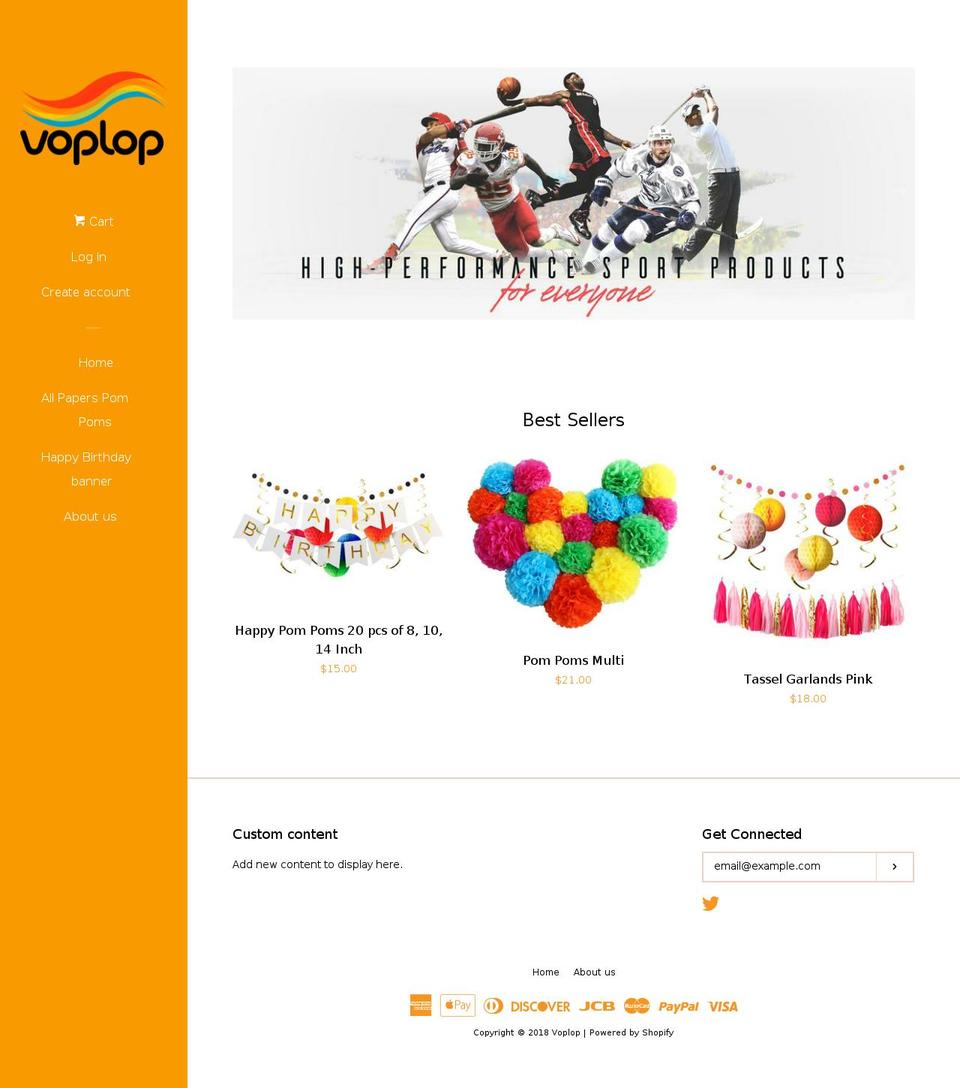 voplop.com shopify website screenshot