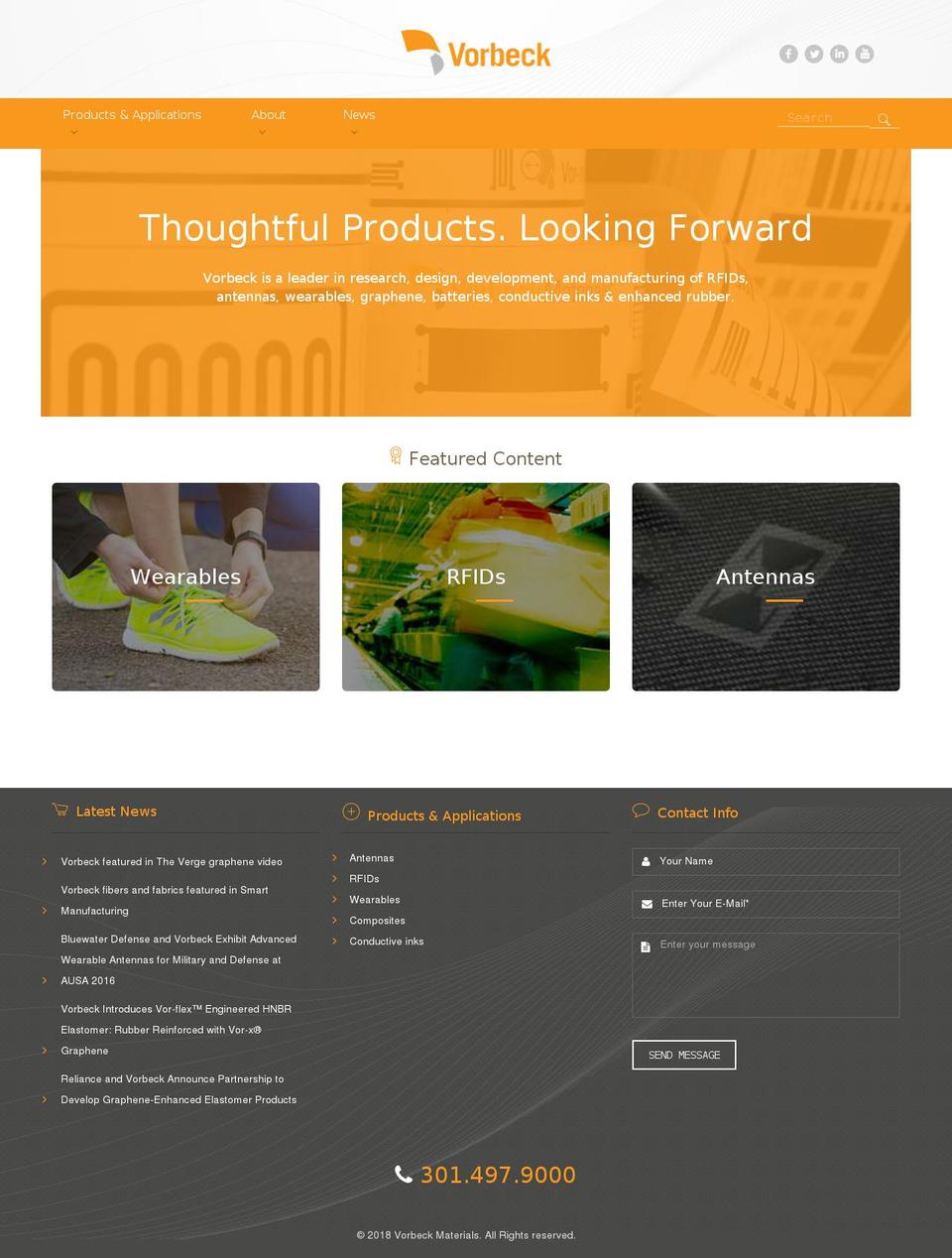 vorbeckcorp.com shopify website screenshot