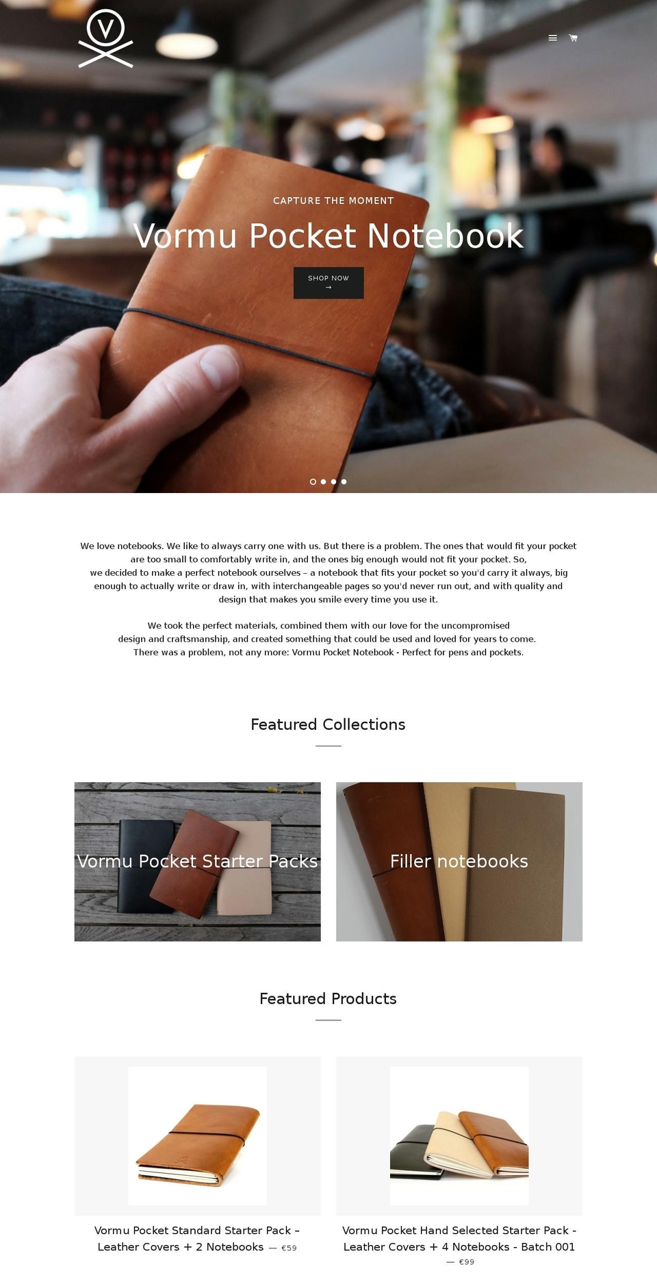 vormucraft.com shopify website screenshot