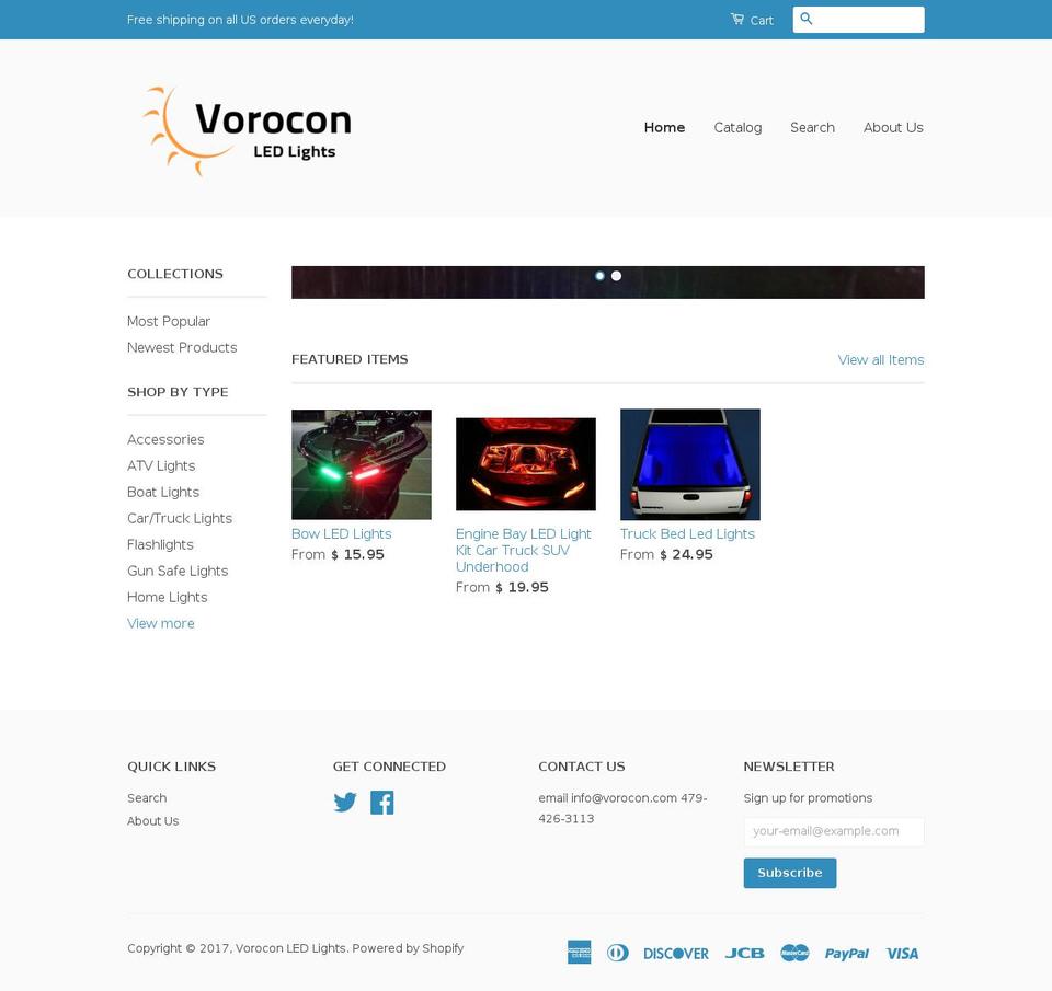 vorocon.com shopify website screenshot