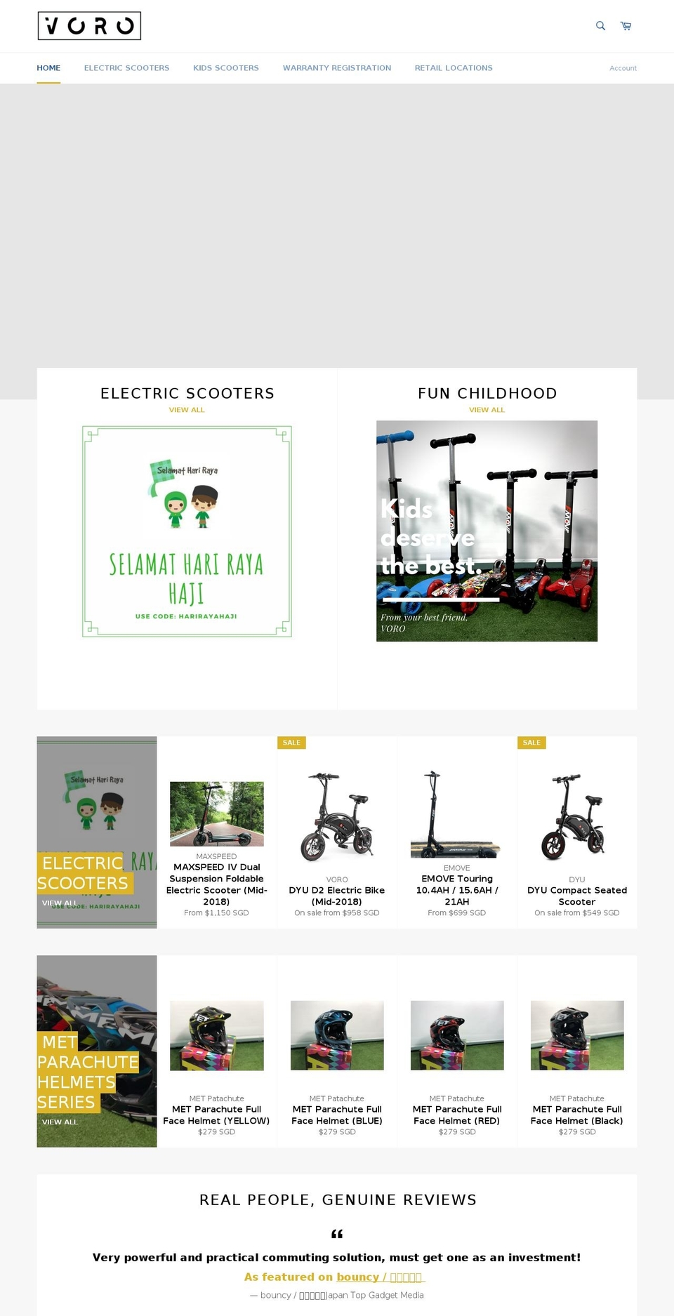 voromotors.com — Shopify storefront screenshot