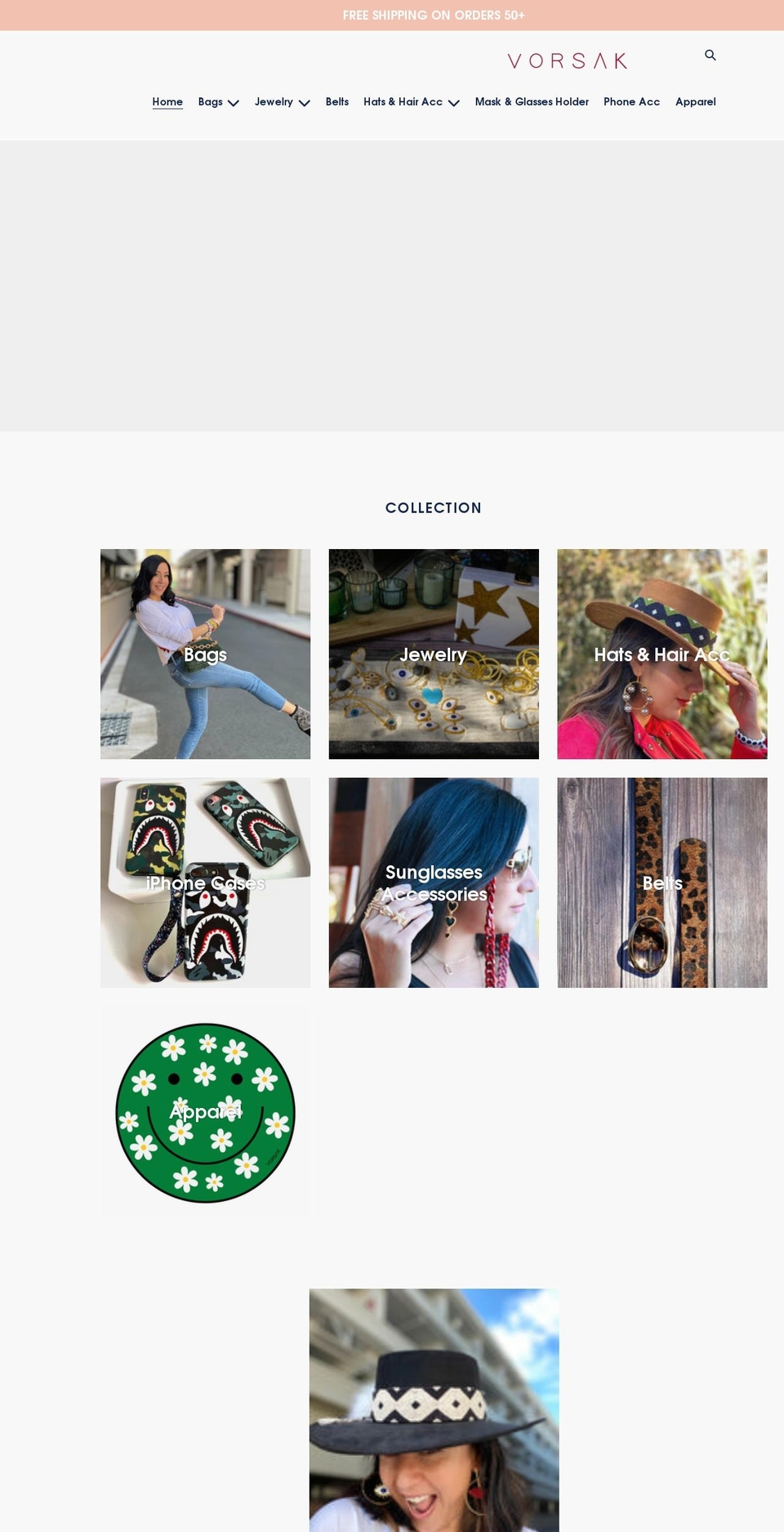 vorsak.com shopify website screenshot