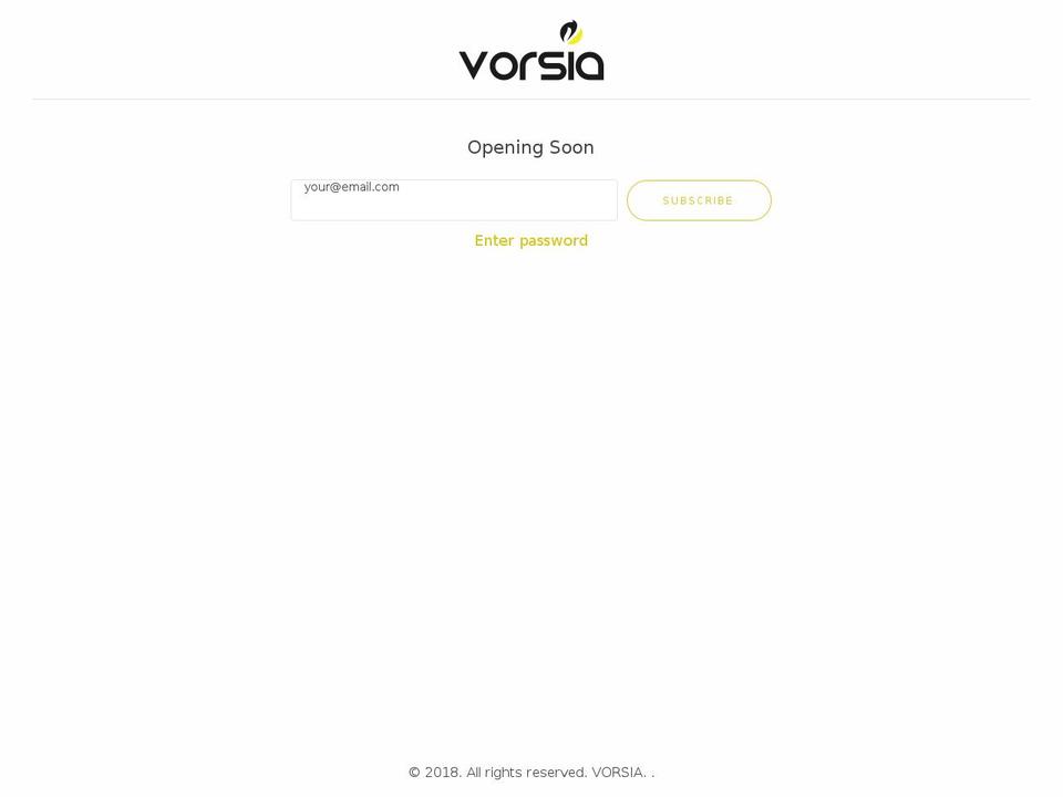 vorsia.com — Shopify storefront screenshot