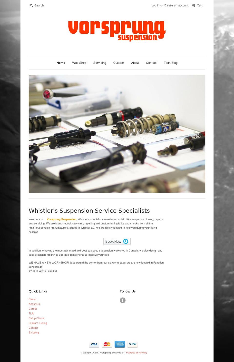 vorsprungsuspension.com shopify website screenshot